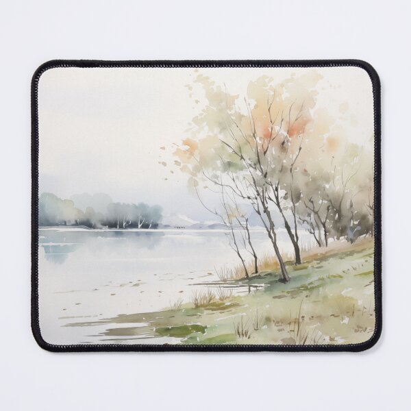Item preview, Riverside Bushes Serenity Scene designed and sold by PigmentPulse.