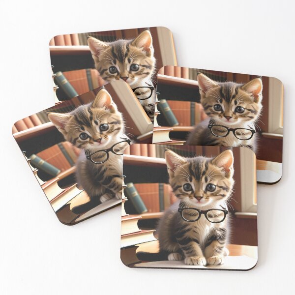 Item preview, Studious Kitty designed and sold by ChimericCreate.