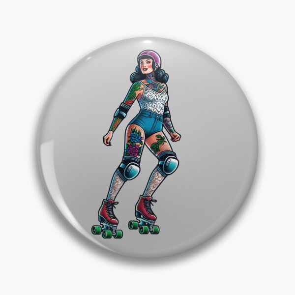 Item preview, Tattooed Rollerskater designed and sold by PinUpPizzazz.
