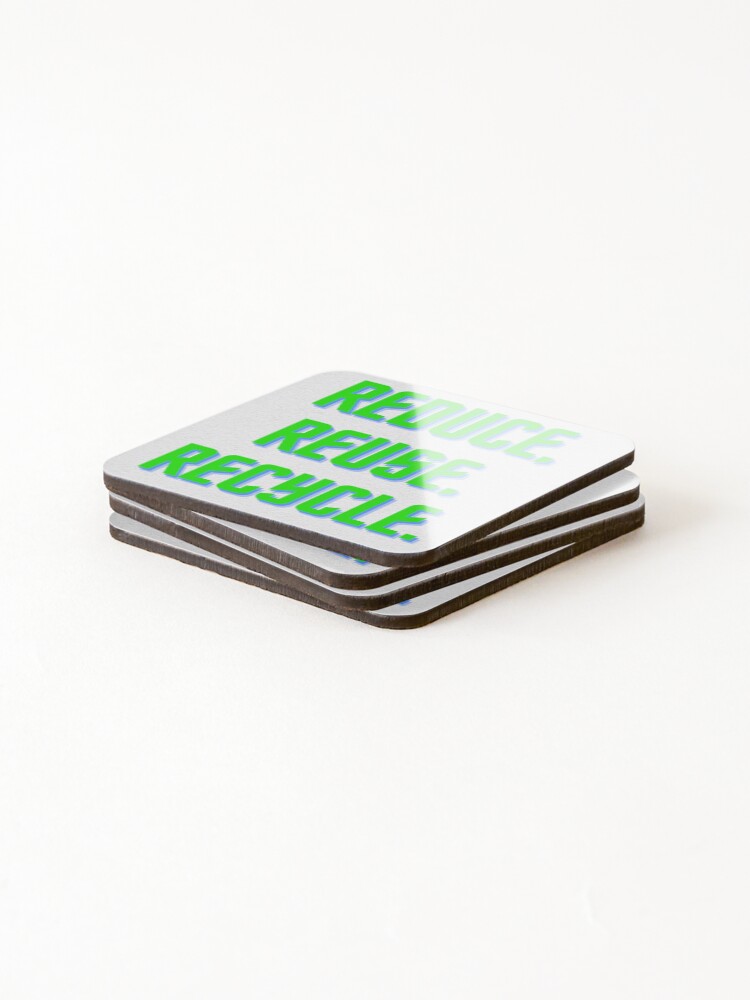 Thumbnail 4 of 5, Coasters (Set of 4), Recycle designed and sold by HelloThereStore.