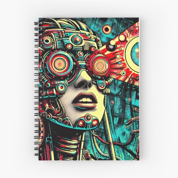 Item preview, Trippy High Tech Psychedelic Alien Cyborg Time Traveler  designed and sold by AIPixelMaster.