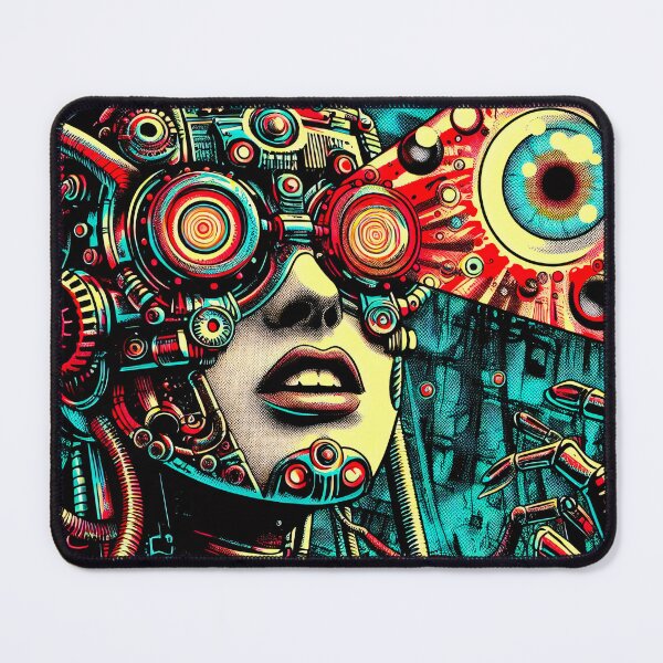 Item preview, Trippy High Tech Psychedelic Alien Cyborg Time Traveler designed and sold by AIPixelMaster.