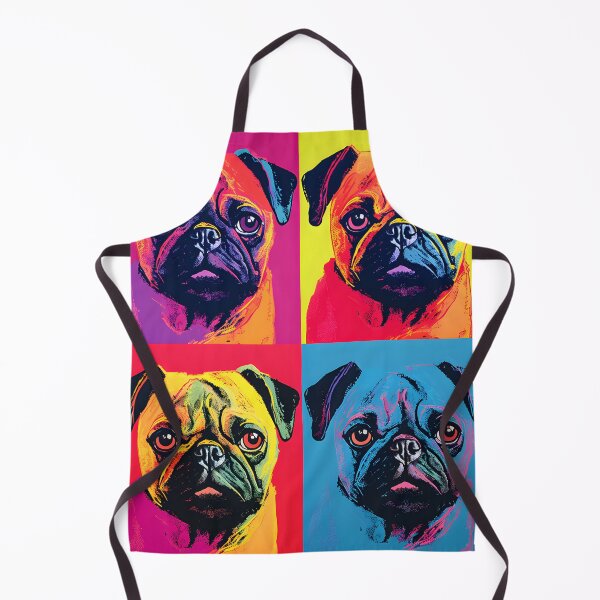Item preview, Pug dog portraits drawing. animal colorful. Animal throw pillow. designed and sold by formform.