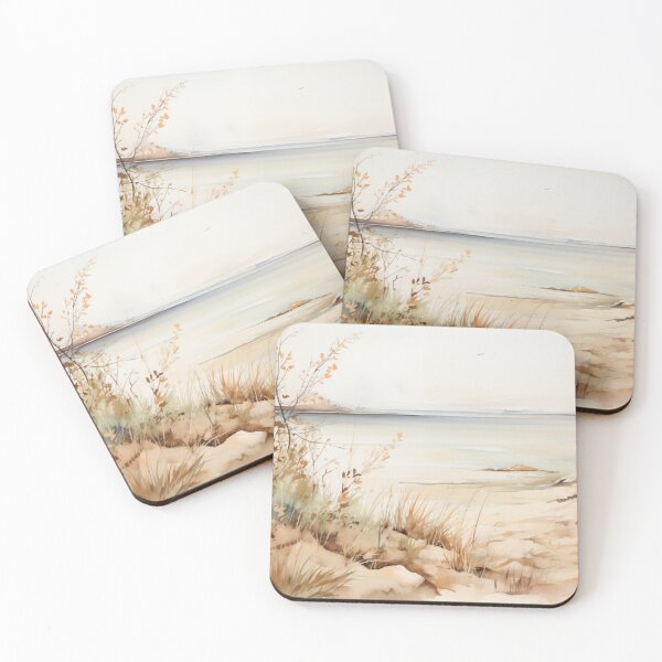 Item preview, Bushes Along Seaside Shoreline Art designed and sold by PigmentPulse.
