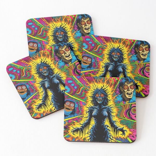 Item preview, Trippy Psychedelic Ghoulish Energized Zombie Girl designed and sold by AIPixelMaster.