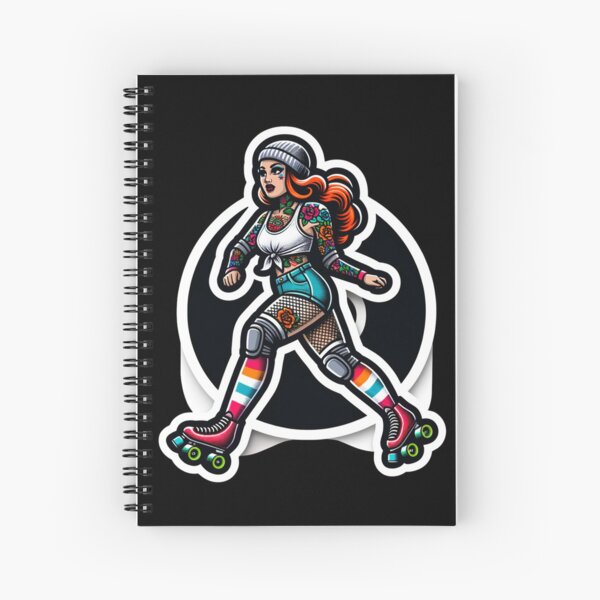 Item preview, Tattooed Rollerskater Pinup designed and sold by PinUpPizzazz.