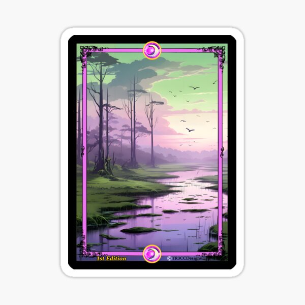 Item preview, Swampy Marsh Landscape Scene - CCG Borderless Full Art - 1st Edition designed and sold by Rogue Wizard.