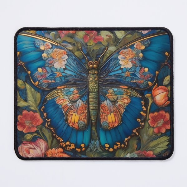 Item preview, Blue Butterfly Inspired By William Morris Style designed and sold by Tamas Das.