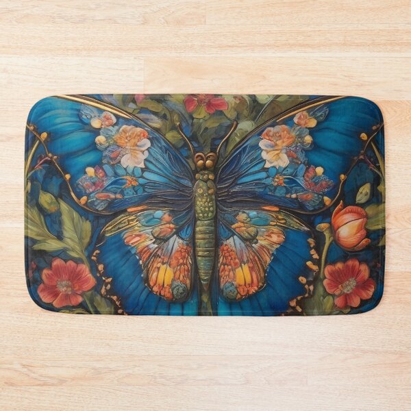 Item preview, Blue Butterfly Inspired By William Morris Style designed and sold by Tamas Das.