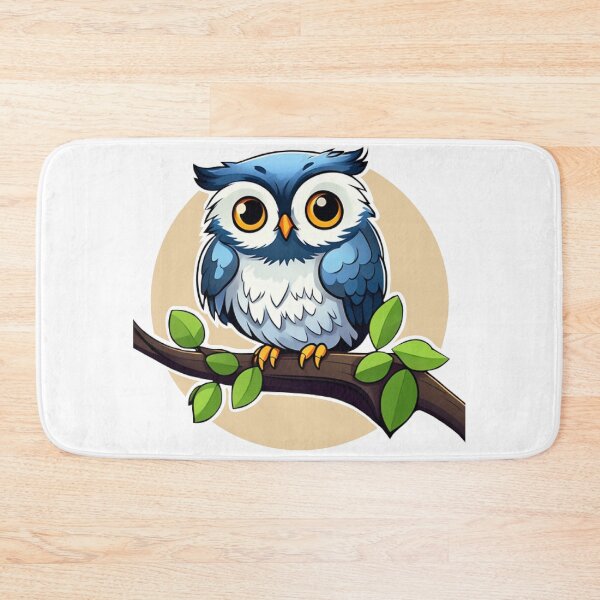 Item preview, Cute Cartoon Owlet on a Branch designed and sold by UBdesign.