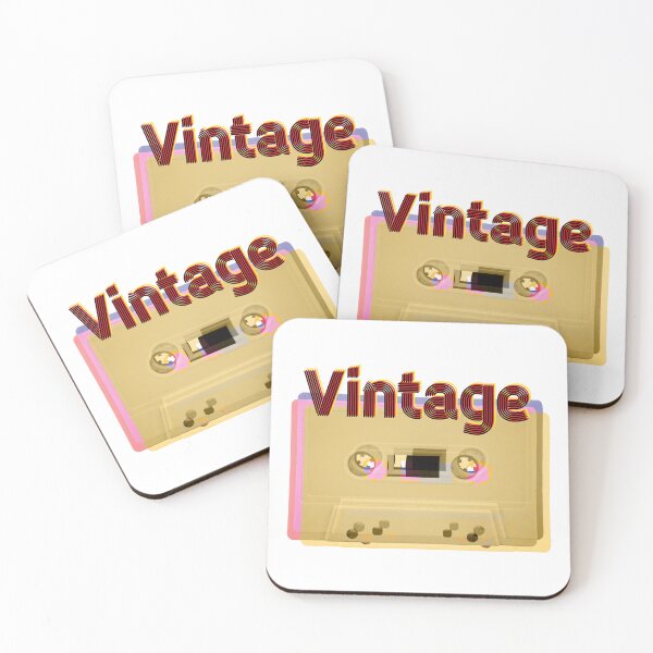 Item preview, Retro color cassette tape with Vintage inscription designed and sold by Boogeyman Bill.