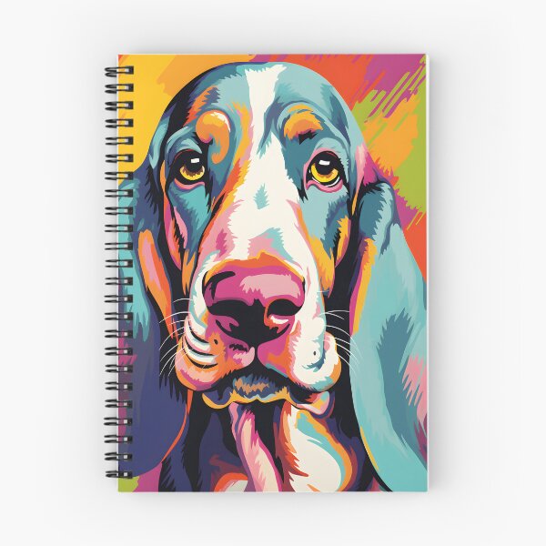 Item preview, basset hound dog portraits drawing. animal colorful. Animal throw pillow.  designed and sold by formform.
