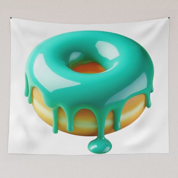 Item preview, Glossy Teal Donut designed and sold by AIExpressive.