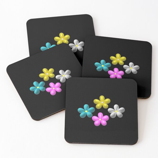 Item preview, 3d flowers, cute 4-color flowers, cute white flowers, jasmine flowers, Bright Flowers Summer, plumeria flowers cute 4 color flowers designed and sold by MiMee4451.