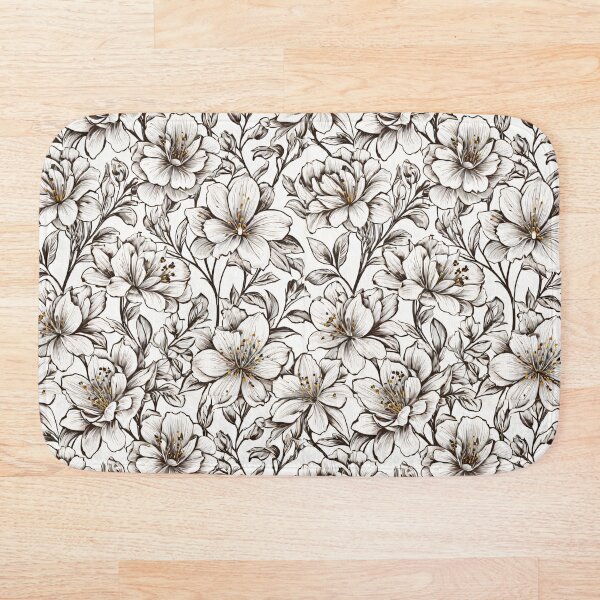 Item preview, Elegant White and Gold Flower Pattern designed and sold by LovinthWow.