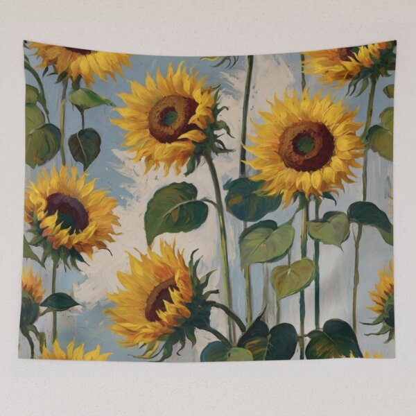 Item preview, Sunflower Art Abstract Acrylic Painting designed and sold by druidwolfart.
