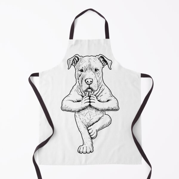 Aperçu de l'œuvre Dogo Argentino Chien Yoga Chiot Chiens drôles Pose d'arbre Asana créée et vendue par GrandeDuc.