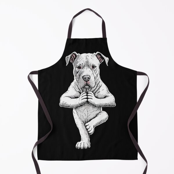 Aperçu de l'œuvre Dogo Argentino Chien Yoga Chiot Chiens drôles Pose d'arbre Asana créée et vendue par GrandeDuc.