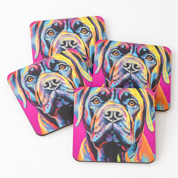 Item preview, Mastiff dog portraits drawing. animal colorful. Animal throw pillow.  designed and sold by formform.
