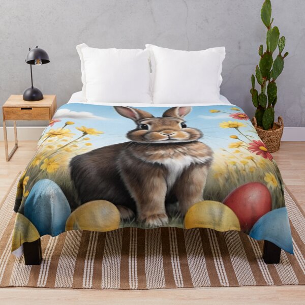 Item preview, Happy Easter - Easter Bunny - Easter eggs and flowers V64 designed and sold by DreamingAwake1.