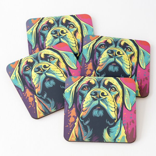 Item preview, Mastiff dog portraits drawing. animal colorful. Animal throw pillow.  designed and sold by formform.