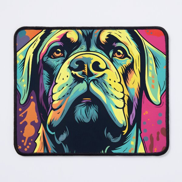 Item preview, Mastiff dog portraits drawing. animal colorful. Animal throw pillow. designed and sold by formform.