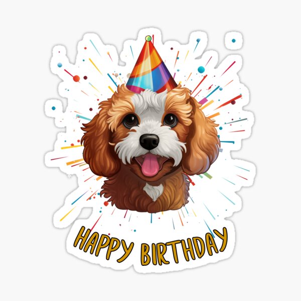 Item preview, Birthday Cavapoo Cavoodle - Blenheim - Happy Birthday! designed and sold by wotsthis.