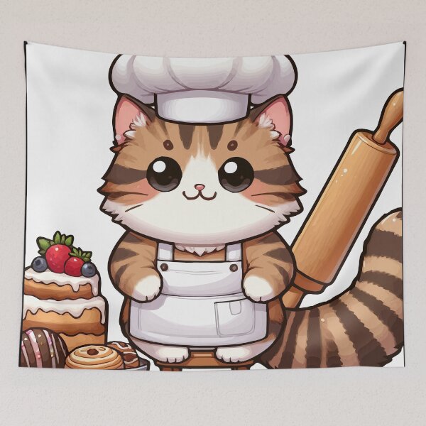 Item preview, Pastry Master Cat in Action designed and sold by Gacram.