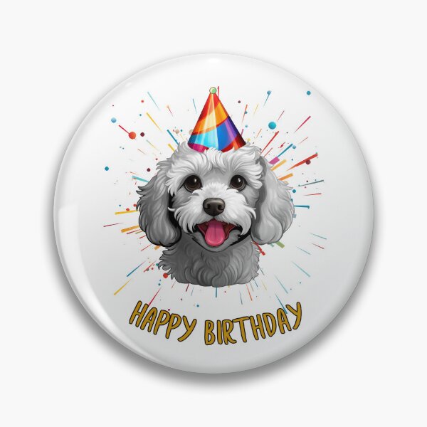 Item preview, Birthday Cavapoo Cavoodle - White - Happy Birthday! designed and sold by wotsthis.