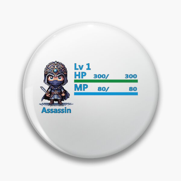 Item preview, Video Game - RPG - Level 1 Assassin | pixel style designed and sold by perfect-radius.