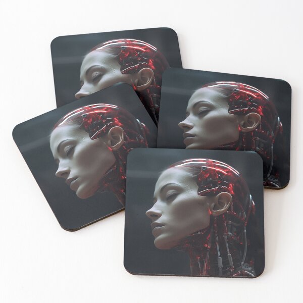 Item preview, The Human-Machine Interface: Exploring the Aesthetic of Cyborg Faces designed and sold by cyberartmaker.