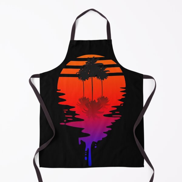 Item preview, Dripping Sun - Retrowave sun with palm trees designed and sold by DerNerd.
