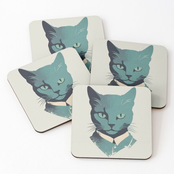 Item preview, Elegant Cat Suit: Blue Feline Art designed and sold by MarketMovers.