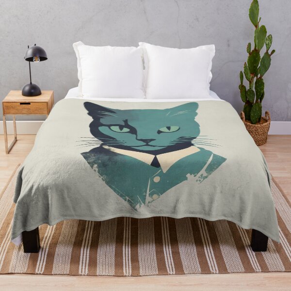 Item preview, Elegant Cat Suit: Blue Feline Art designed and sold by MarketMovers.