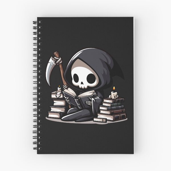 Item preview, Cute Reaper Reading a Book designed and sold by Kawaii-n-Spice.