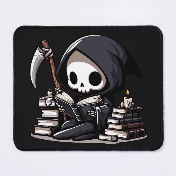 Item preview, Cute Reaper Reading a Book designed and sold by Kawaii-n-Spice.