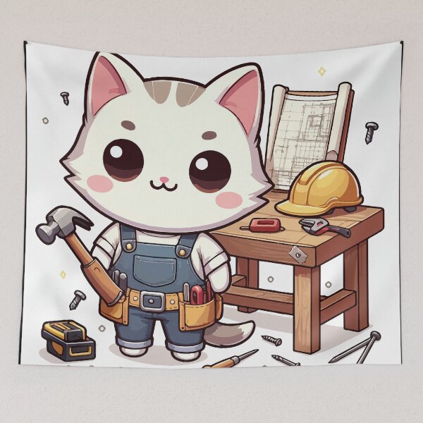 Item preview, The Air Castle Builder Cat designed and sold by Gacram.
