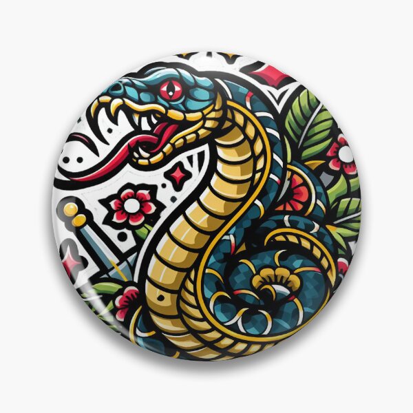 Item preview, Unique Snake Tattoo Art Snake Lover Gift Colored Snake  designed and sold by SlocifieShop.