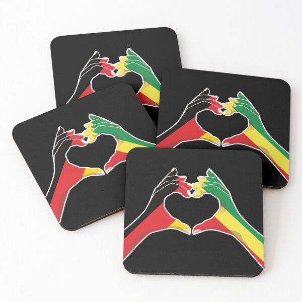Item preview, Africa Pan-African Germany German Love Heart Peace designed and sold by FlagX.