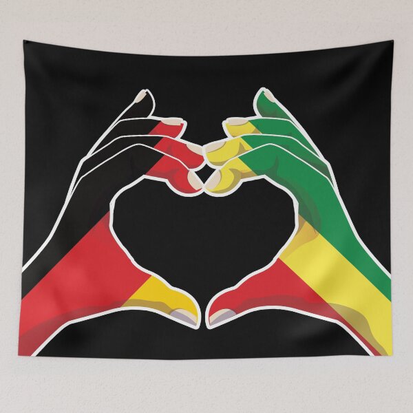 Item preview, Africa Pan-African Germany German Love Heart Peace designed and sold by FlagX.