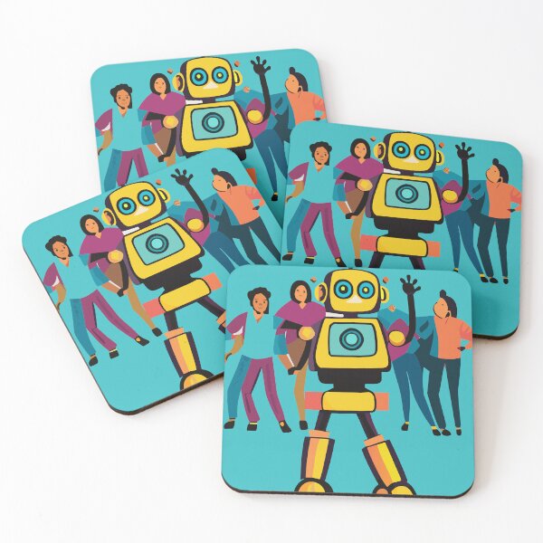 Item preview, robot dancing in club abstract designed and sold by ericrautenbach.