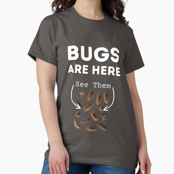 Vista previa del artículo con la obra «Los insectos están aquí... Isópodos en abundancia para las camisas oscuras», diseñado y vendido por CoolFishAdmirer.