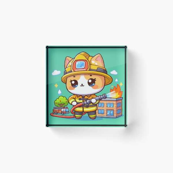 Item preview, Firefighter Kitten: Water Goes! designed and sold by Gacram.