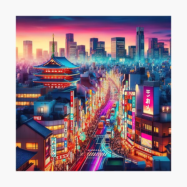 Item preview, Tokyo at Twilight designed and sold by FIYARO.