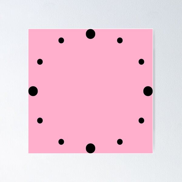 Item preview, Minimalist Clocks Light Pink | Black Dot   designed and sold by PexelAlchemy.