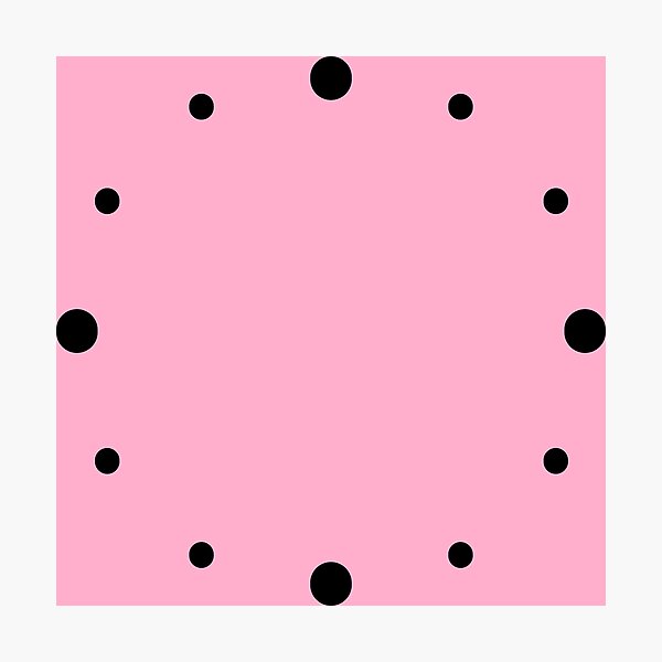 Item preview, Minimalist Clocks Light Pink | Black Dot   designed and sold by PexelAlchemy.