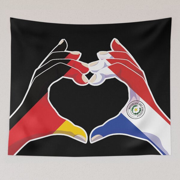 Item preview, Paraguay Paraguayan Germany German Love Heart Peace designed and sold by FlagX.
