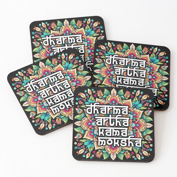 Item preview, Dharma artha kama moksha Mandala. Morality, wealth, pleasure, liberation: Colorful Harmony in Red, Green, Blue, Yellow, Orange, Purple, Pink designed and sold by SplashTastic.