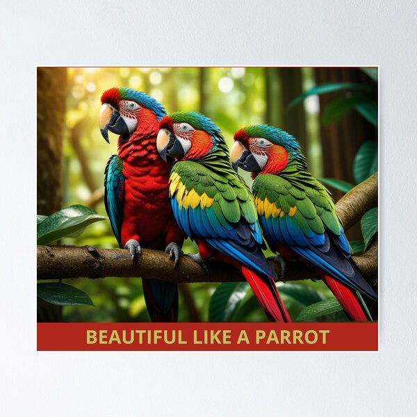 Item preview, Multicolored parrots nature designed and sold by Astralia.