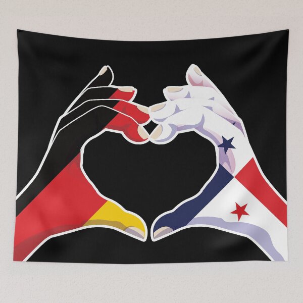 Item preview, Panamanian Panama Germany German Love Heart Peace designed and sold by FlagX.
